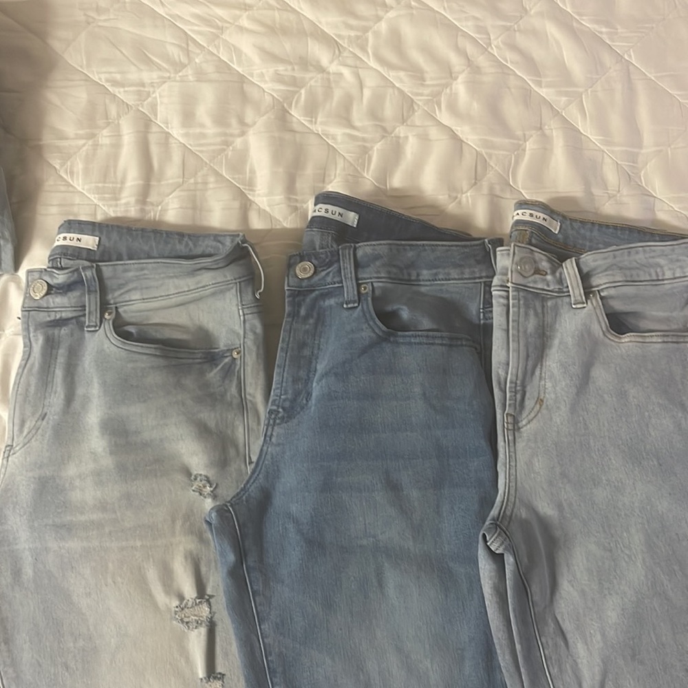 3 Pairs of Pacsun Jeans 31x32 (2 Pairs Stacked Skinny, 1 Skinny)